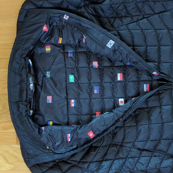 THE NORTH FACE Thermoball Mens L Black Jacket/Coat 2018 IC Flags RARE $215 NEW - Picture 8 of 10